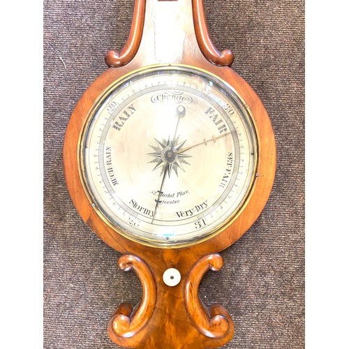 53 - Victorian mahogany wall hanging barometer