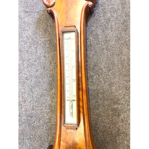 53 - Victorian mahogany wall hanging barometer