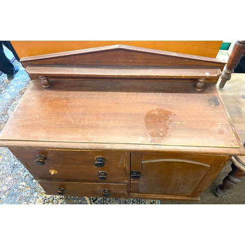 378 - Victorian pine sideboard measures approx 45