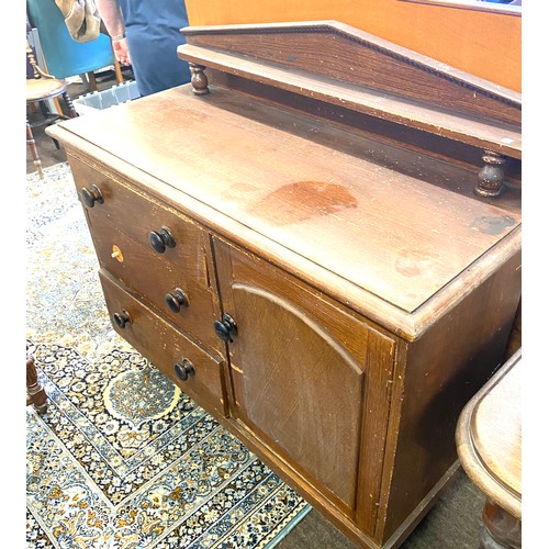 378 - Victorian pine sideboard measures approx 45