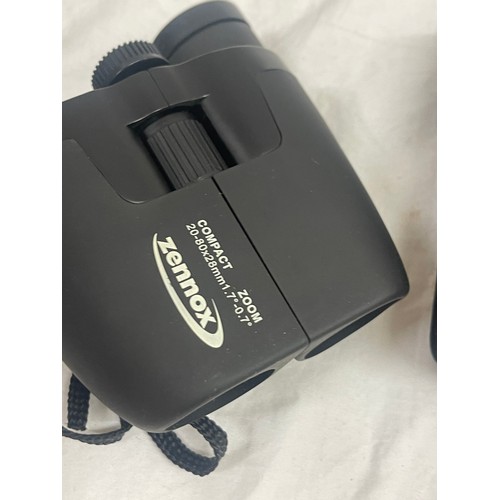 41 - Zenox compact zoom Binoculars and case