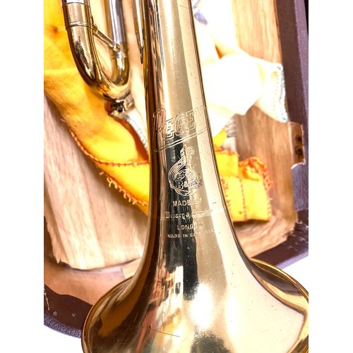 95 - A Regent of London cased trumpet complete with mouth piece