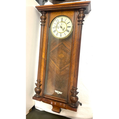 643 - Vienna two weight wall clock with pendelum