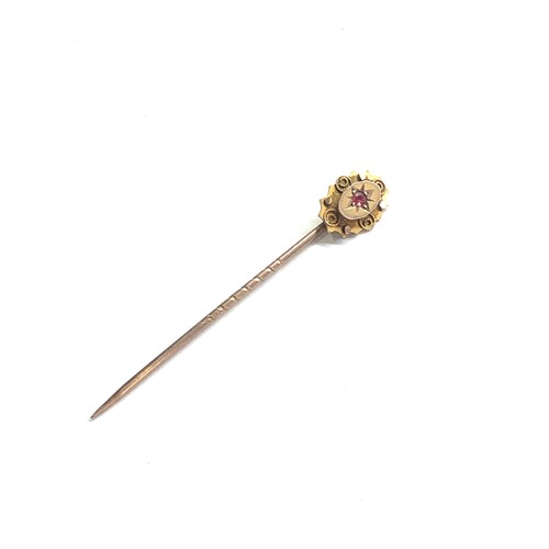 63 - Antique 9ct gold stickpin 1.3g