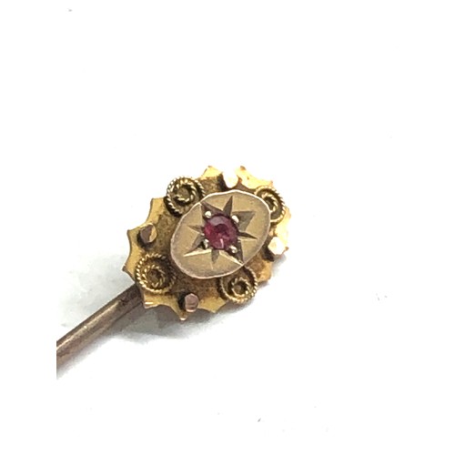 63 - Antique 9ct gold stickpin 1.3g