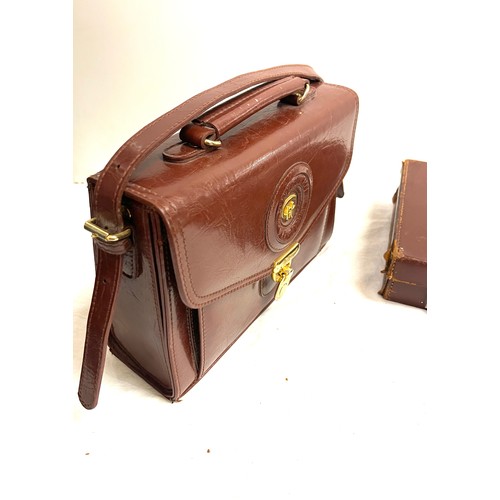 131 - Two vintage leather cases includes chiltern