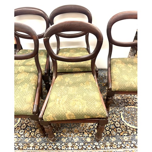 407 - Five victorian balloon back chairs