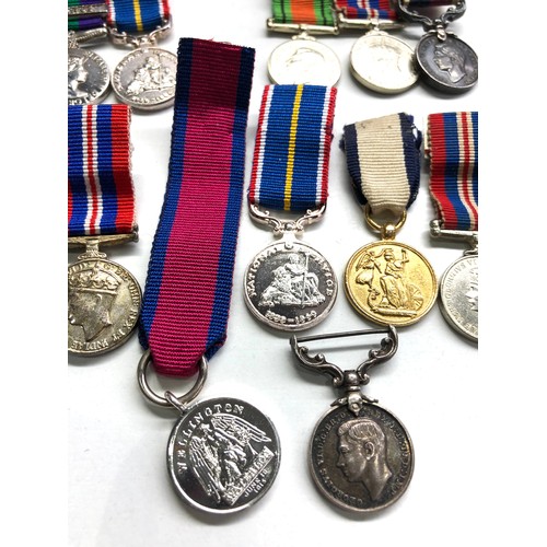 536 - Collection or military miniature medals