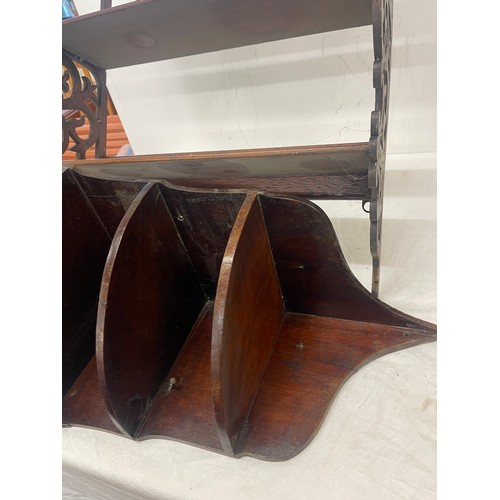 432 - Two mahogany wall racks