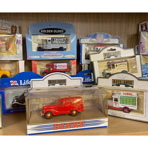 152 - Large selection of die cast cars includes dinky, corgy and days gone