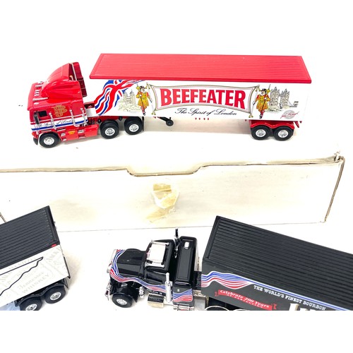 318 - Selection of 3 Matchbox advertising lorries includes Jack Daniels, Jim Beam, Beefeater all with orig... 