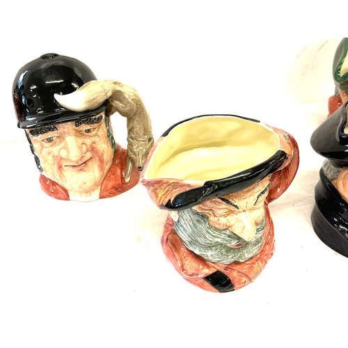 445 - 4 Royal Doulton toby jugs, Smuggler, Falstaff, Lobster man, Gone away