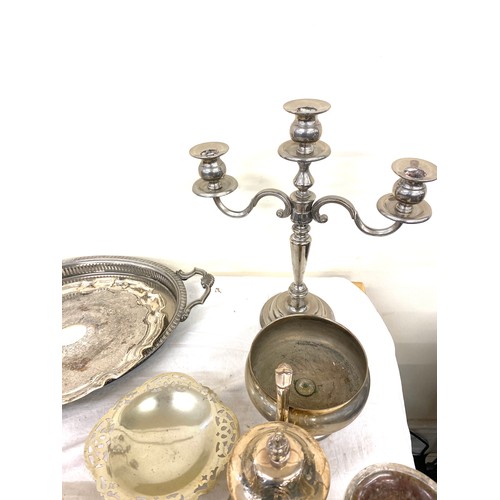 158 - Selection of silver plated ware includes trays etc