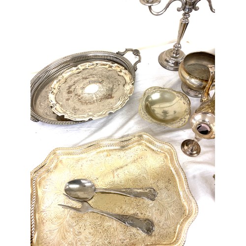 158 - Selection of silver plated ware includes trays etc