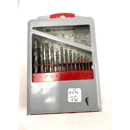 20 - Metal drill box with electrical case with cutters and fixings