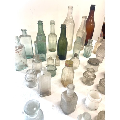 94 - Large selection vintage glass medicine bottles