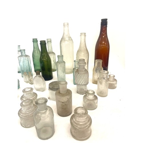 94 - Large selection vintage glass medicine bottles