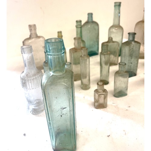 101 - Large selection vintage glass medicine bottles