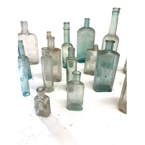 101 - Large selection vintage glass medicine bottles