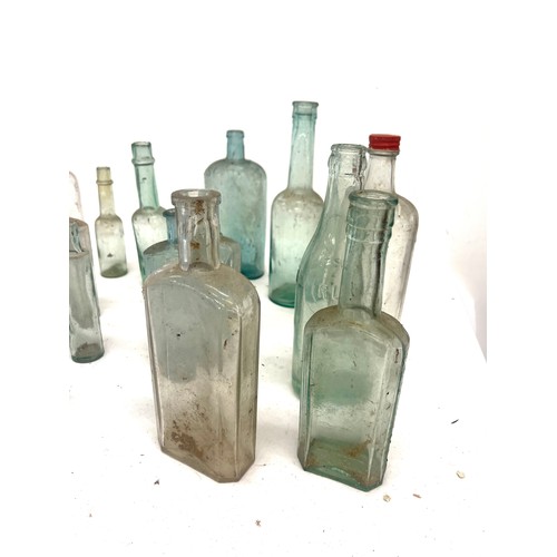 101 - Large selection vintage glass medicine bottles