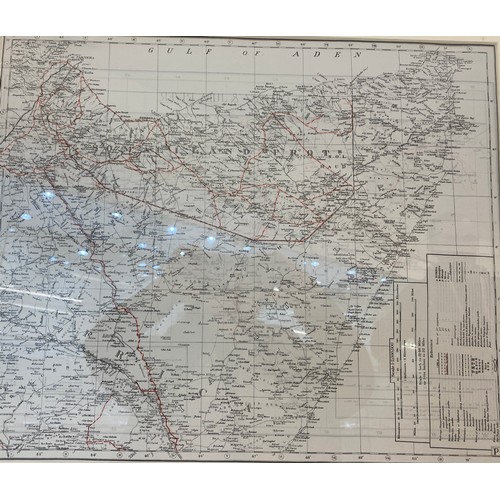 135 - 2 Framed double sided maps, approximate frame measures of largest Width 27 inches, Height 24 inches