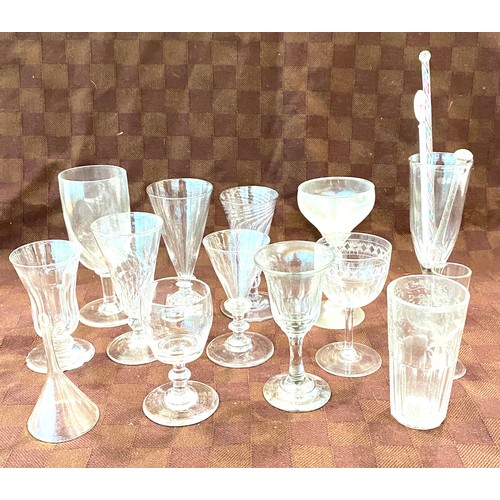 72 - Selection vintage drinking glasses