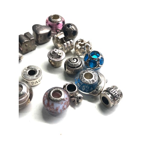 350 - Selection of mixed brand silver charms