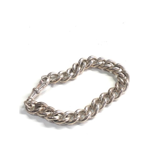 341 - Heavy silver watch chain bracelet weight 54g