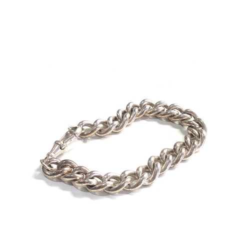 341 - Heavy silver watch chain bracelet weight 54g