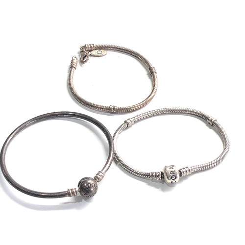 363 - 3 silver Pandora bracelets