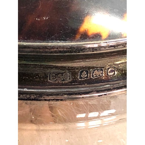29 - Antique silver & tortoiseshell powder jar measures approx 10cm diam