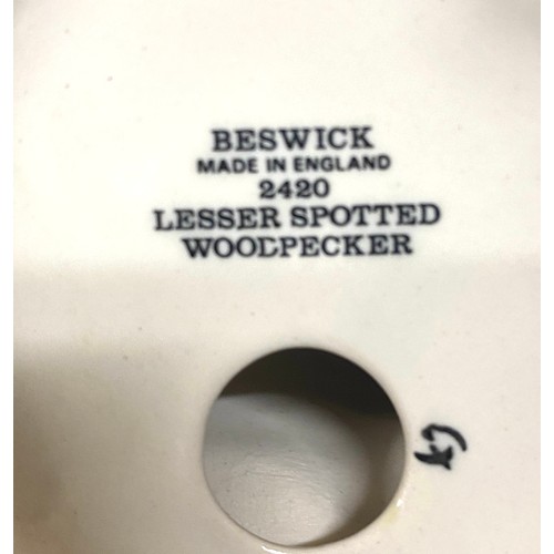 110 - Beswick Bird  Lesser spotted woodpecker, model no 2420, Beswick Scottie dog both in good overall con... 