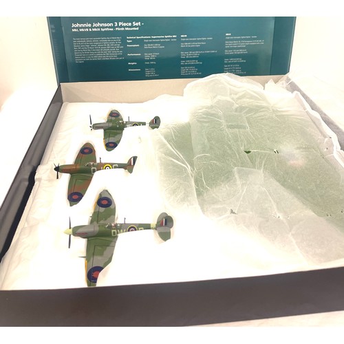 129 - Corgi `The Aviation Archive, 70 years of the spitfire Johnnie Johnson 3 piece set, Limited Edition A... 