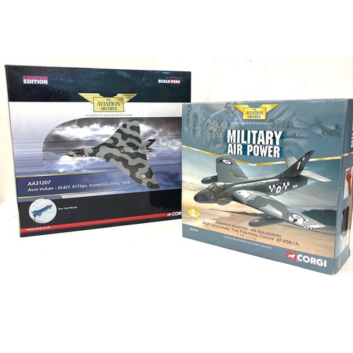 98 - Corgi The Aviation Archive Military Air Power Hawker Hunter Limited Edition AA32704, Avro Vulcan XL4... 