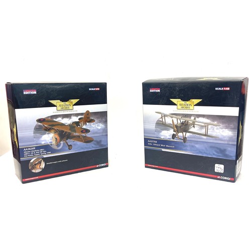 116 - New 1:72 Corgi Aviation Archive Gloster Gladiator AA36209 RAF World War2 WWII, Corgi Se5a - RAF Edwa... 