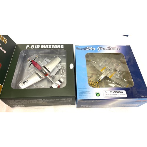 125 - 3 boxed Witty Wings models, 2 Sky Guardian P-51D Mustangs, P51D Mustang 1:72 Scale