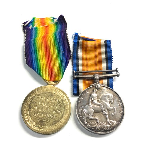 441 - ww1 medal pair to se-19484 pte.g.w.hilling A.V.C