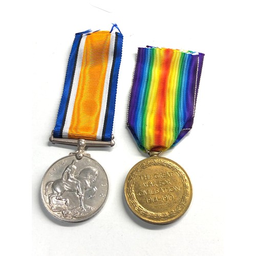 444 - ww1 medal pair to 24043 pte.j.brown.glouc .r