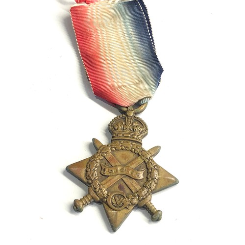 470 - ww1 1914-15 star to 43094 pte w.t.toon r.a.m.c