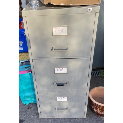 100L - Metal 3 Drawer filing cabinet