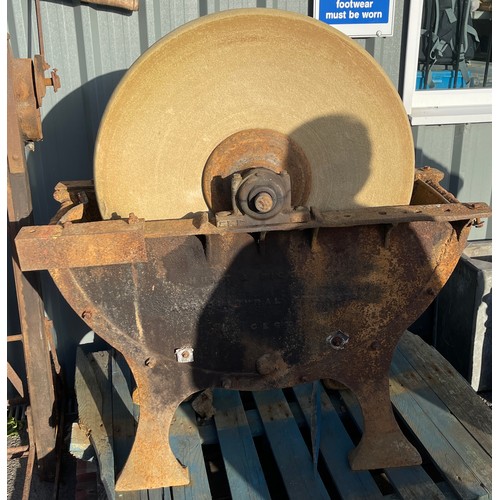 100Y - Large Antique stone sharpening wheel