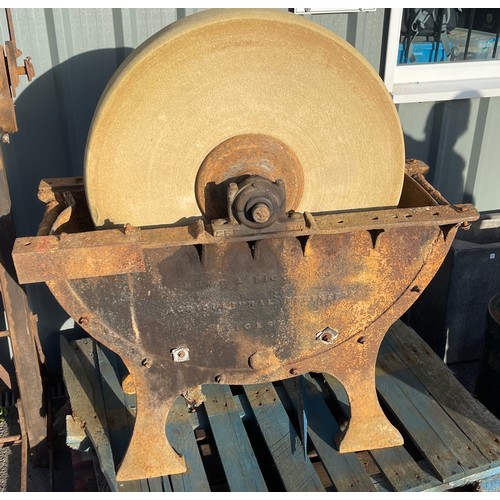 100Y - Large Antique stone sharpening wheel