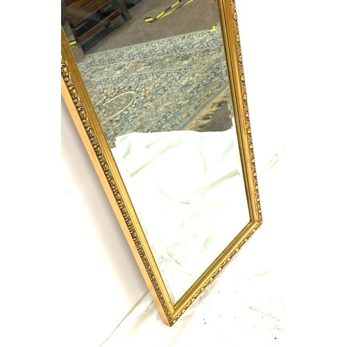 488 - Tall Gilt framed bevelled edge mirror, Height 49 inches, Width 14 inches