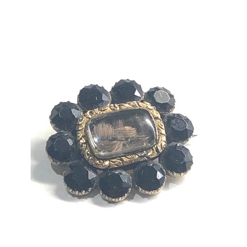 100 - Antique gold mourning brooch