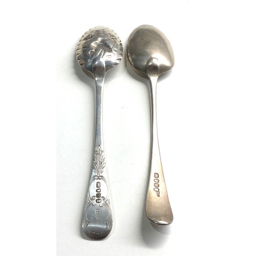 53 - 2 antique silver table spoons weight 110g