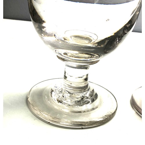 497 - 2 Large early 19th century georgian heavy wine glass rummer C1800 in good condition very tiny flea b... 