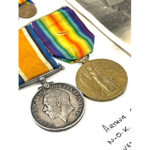 435 - WW1 British War/Victory Medal issued to 185891 PTE 1 A T DAVIES R.A.F, together with WW1 miniature s... 