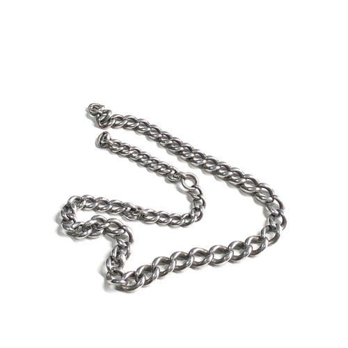 65 - Antique silver albert watch chain 31g no t-bar or clip