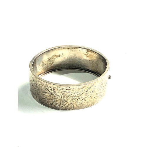 66 - Antique silver cuff bangle weight 26g