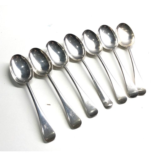 68 - 7 silver table spoons weight 360g